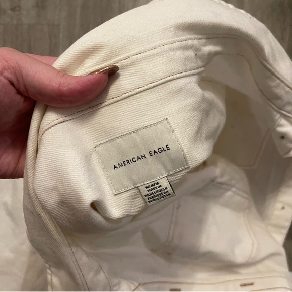 American Eagle White Jean Jacket - Picture 2 of 2